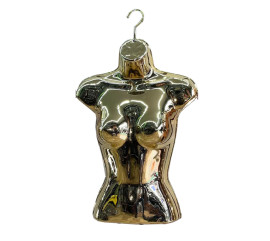 Cabide Busto Feminino em PVC dourado 40,5x65,5x4,6cm