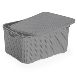 Caixa organizadora rattan cinza 15