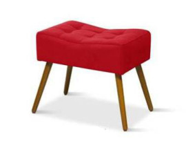 Puff Cama Inbox Aluna Retangular vermelho