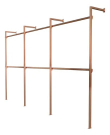 Arara Cabideiro Montante 450 Cm Para Roura Longa