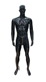Manequim masculino fitnnes preto rosto face