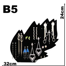 Expositor para brincos em veludo preto B5